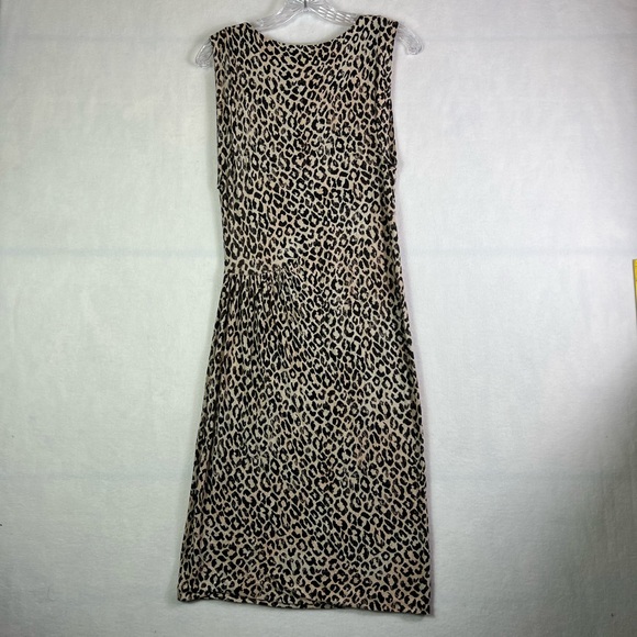 Rebecca Taylor Leopard Print Knit Ruched Dress - Picture 5 of 8